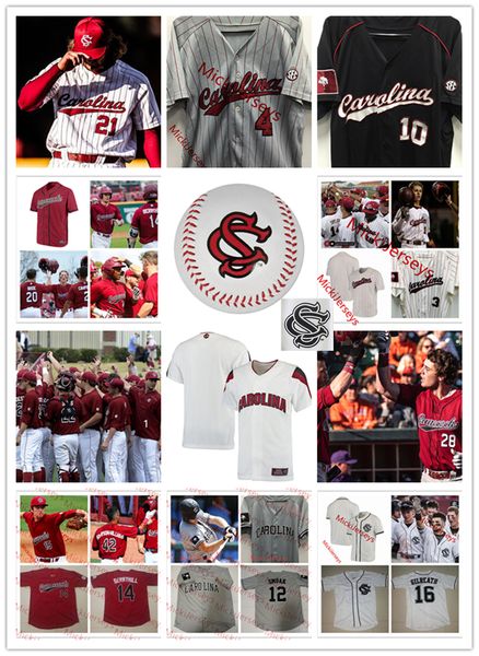 2022 NCAA Custom USC College Jersey de baseball cousu 3 Braylen Wimmer 7 Michael Braswell 13 Brandt Belk 50 Kevin Madden 11 Andrew Eyster Maillots