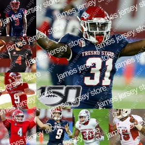 2022 NCAA Fresno State voetbalshirt Evan Williams Evan Bennett Kenny Gagnon Levelle Bailey Leonard Payne Jr Ryan Boehm Kevin Atkins Kwami