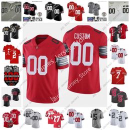 2022 Ncaa Ohio State Buckeyes Custom Ed College voetbalshirt Jonathon Cooper 88 Jeremy Ruckert 18