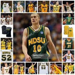 2022 NCAA cosido personalizado North Dakota State Bison Basketball Jersey 9 Ben Woodside 32 Andrew Morgan 33 Kolbe Rada 34 Rocky Kreuser 0 Jaxon Knotek 25 Donald Carter III