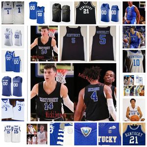 2022 NCAA gestikt Kentucky Wildcats Basketball Jersey Custom 0 Quade Green 4 Nick Richards 5 Immanuel Quickley 3 Keldon Johnson 22 Reid Travis P. J. Washington Jerseys