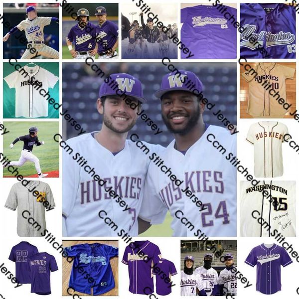 2022 NCAA Washington Huskies Ed Béisbol 14 Tim Lincecum Jersey 46 Sean White Brent Lillibridge Chris Magruder 3 Dode Brinker 24 Mike Blowers Jerseys