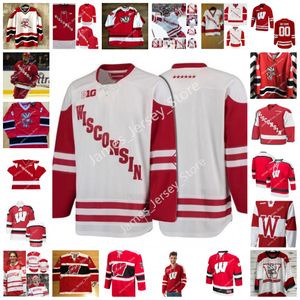 2022 NCAA WISCONSIN BADGERS Cousue de hockey cousu 5 Tyler Inamoto 16 Tarek Baker Ty Pelton-Byce Dylan Holloway 2 Daniel Laatsch 3 Sam Stange 4 Corson Ceulemans Jersey