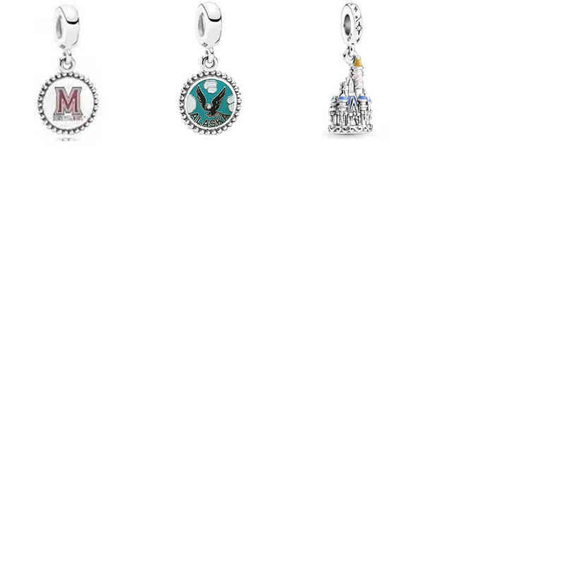 2022 NEW 100% 925 Sterling Silver English Alphabet Dangle Pendant Fit DIY Women Bracelet Necklace Original Fashion Jewelry AA220315
