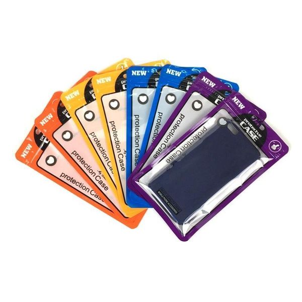 Étui en plastique pour téléphone portable, 12x21cm, 4 couleurs, emballage de coque de téléphone portable, paquet à fermeture éclair, vente en gros, nouveauté 2022, 1000 pièces/lot