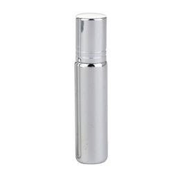 2022 NIEUWE 10 ML Roll op Glasfles Zwart Goud Zilver Geuren Essential Oil Parfum Flessen met Metalen Roller Bal Klantgericht Logo