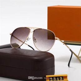 2022 Neue 2343 Mode Sonnenbrille 5A Qualität für Herren Frauen Designer Vintage Pilot Marke Sonnenbrille Band UV400 Ben Sonnenbrille Wit345p