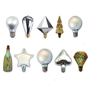 2022 Nouvelle ampoule à LED de décoration 3D avec ampoules à filament de feux d'artifice de base E26 pour la fête de la maison (G95) Crestech