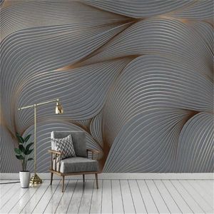 2022 nieuwe 3D-muurschildering behang geometrische abstracte lijnen woonkamer slaapkamer achtergrond wanddecoratie waterdichte antifouling wallpapers