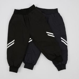 2022 Nieuwe 3M Reflective Stripe Children's Down broek herfst en winter verdikt warm koud bewijs jongens meisjes kinderen dragen naar buitenkatten met katoenen gevarieerde broek