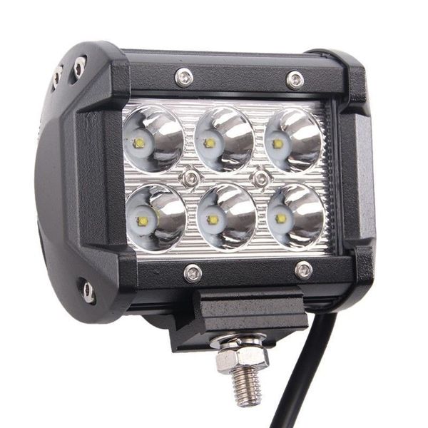 Projecteur de travail étanche IP67, 4 pouces, 18W, 6LED, pour camions, véhicules tout-terrain, barre LED, nouveauté 2022