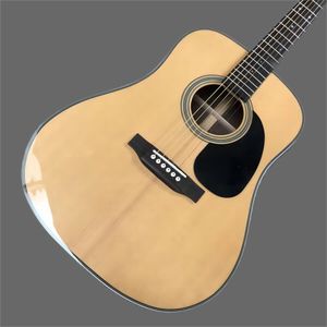 2022 Nouvelle guitare acoustique 41 à 6 cordes. Placage épicéa et dos et éclisses palissandre, touche ébène, incrustation coquille d'ormeau, supe