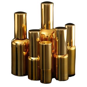 2022 NIEUWE 50PCS GOUD GLAS-FLES COSMETISCHE PACKAGE SERUM LOTION POMP SPRAY FLES ATOMIZER 10 ml-100 ml1