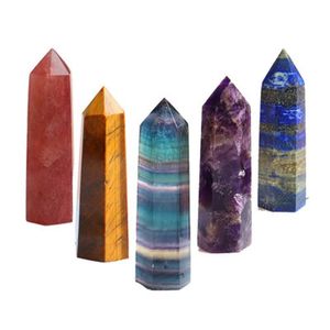 2022 NIEUW 8 ~ 9 cm Lengte Ruwe Gepolijste Quartz Pijler Art Ornamenten Energy Stoden Wand Healing Gemstone Tower Natural Crystal Point