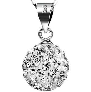 2022 nuevo collar con colgante de plata de ley 925 para mujer, collares de agua de cristal de Zirconia de lujo, bola de moda J