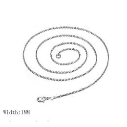 2022 nuevo collar de cadena Rolo de eslabones chapados en plata de ley 925 con cierres de langosta 16 18 20 22 24 pulgadas mujeres O cadena joyería precio de fábrica