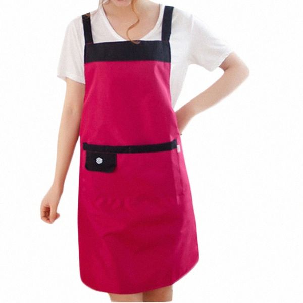 2022 Nouveau avril réglable pour les femmes Waitr Hôtel Restaurant Chef Serveur Cuisson Pinafore avec poches Cuisine Cook Uniforme Cadeau m8Xc #