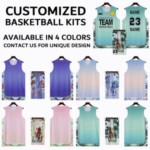 2022 Nuevos kits de camisetas de baloncesto para niños y adultos con camiseta y pantalones cortos de diseño personalizado para cualquier equipo. Comuníquese con nosotros para obtener soluciones personalizadas antes de realizar el pedido.