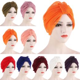 2022 Nieuwe Afrikaanse HeadTie al gemaakt Turban Mesh Cap Dames Hoofd Wraps Hijab Auto Geles ASO Oke Gele Head Wrap Bonnet