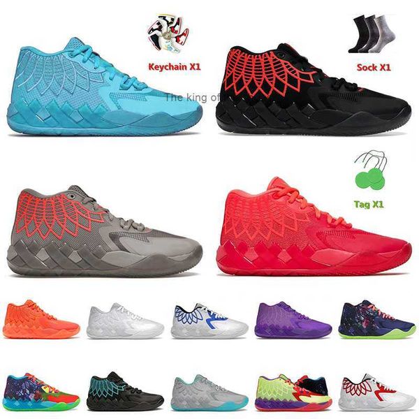 2022 Nueva llegada Zapatos de baloncesto para hombre LaMelo Ball 1 MB.01 Todo Azul Negro Blast Rock Ridge Rojo Beige Galaxy Queen City Tenis Zapatillas de deporte al aire libre Tamaño 12MB.01