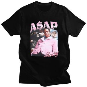 2022 nouveau ASAP Rocky Portrait esthétique graphique T-shirts Hip Hop coton à manches courtes Couple ample T-Shirt décontracté Harajuku T-shirt