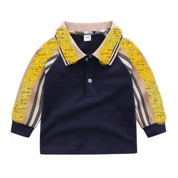 Chemise à rayures pour bébé, vêtements pour enfants, 2 couleurs, en coton, à manches longues, Polo pour garçons, nouvelle collection automne 2022