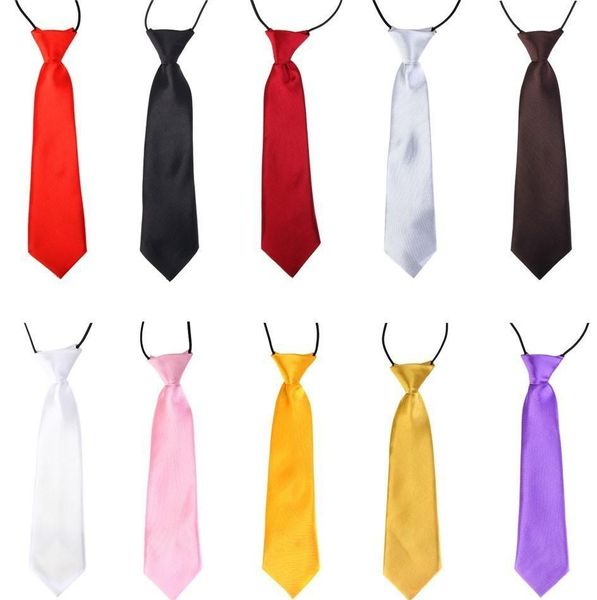 2022 nouveau bébé garçon école mariage élastique cravates cou cravates-solide couleurs unies 30 enfant école cravate garçon