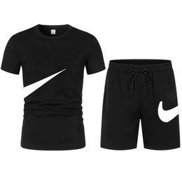 2022 Nieuwe basketbal tracksuit set mannen t -shirt shorts sets Summer Sportswear jogging broek streetwear tops t -shirt pak d88