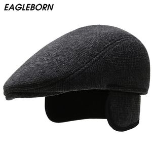 2022 Nieuwe Baret Femme Mannen Winter Vierkante Zwarte Baret Vader Hoed Mode Hoeden Klassieke Baretten Winter Hoed Voor Heren franse Baret Aged Hoed