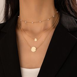 Collier bohème avec pendentif papillon pour femmes, joli cœur en alliage d'or, métal multicouche réglable, bijoux 3 pièces/ensemble, nouvelle collection 2022