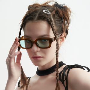 2022 Nieuwe Merk Zonnebril Vrouwen Classis Vintage Vierkante Brillen Ins Trend Candy Kleur Kleine Frame Zonnebril Mannen Brillen
