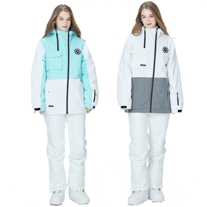 2022 Nouveau costume de ski thermique vif étanche au vent de ski de snowboard pantalon pantalon hiver extérieur manteau chaud neige costume
