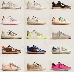 2022 Nieuwe Casual Italië Merk Vrouwen Sneakers Super Ball Star Schoenen Luxe Gouden Pailletten Klassieke Witte Do-Oude Vuile Designer Man Schoen Festival Gifts777