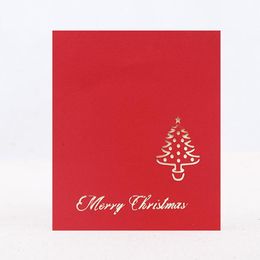 2022 nuevas tarjetas de regalos de navidad tarjeta de felicitación 3d tarjeta de felicitación de navidad decoraciones de navidad tarjeta de felicitación emergente al por mayor 15 * 15 cm