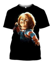 2022 NOUVEAUX T-shirt d'été chucky Men Femmes 3D T-shirts imprimés Fashion Fashion Casual Short Cool Tops Tee A01