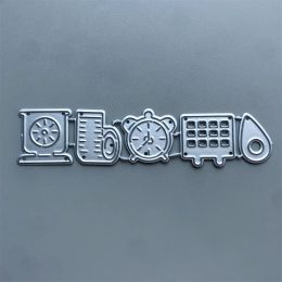 2022 Nouvelles horloges échelles Metal Cut Dies Diy Scrapbooking Papier en papier Photo Album Tampons d'artisanat Modèles de moule Mold