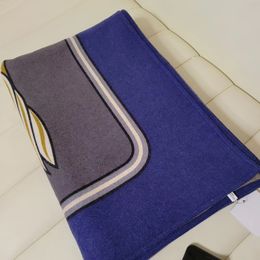 Nouvelles couleurs Nevy bleu laine impression couverture haut de marque qualité vente grande taille 3 couleurs épais maison canapé H cheval couverture