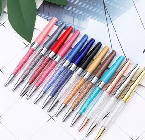 2022 Nieuwe Creatieve Nieuwe Stijl Roterende Metalen Crystal Pen Reclame Business Ballpoint Pens Writing Supplies Briefpapier Inkt Zwart Student