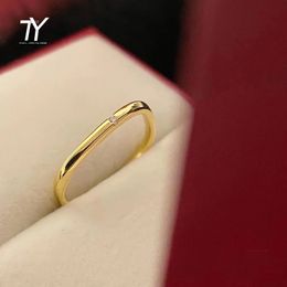 2022 nouveau carré créatif incrusté Zircon couleur or anneaux pour femme mode coréen bijoux fête de mariage fille insolite anneau cadeau