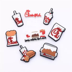 2022 Nieuwe Design Chick Fil A Potato Chips Fried Chicken Party Christmas Gifts voor Clog Shoes Croc Charms