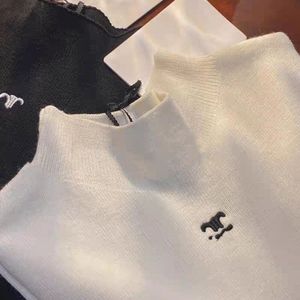 Nouveau design Cold de support pour femmes à manches longues Logo Broiderie créatrice tricot pules smlxl
