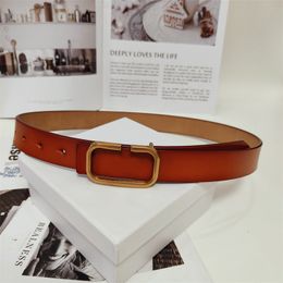 ¡Novedad de 2022! Cinturón de diseñador para mujer, cinturones de cuero genuino de alta calidad de lujo para hombre, cinturón de moda Retro Multicolor de 3cm de ancho