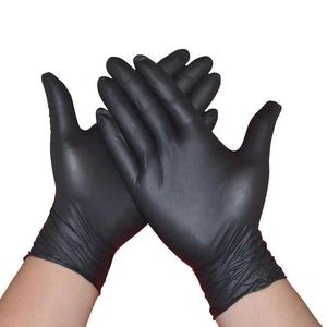 Guantes desechables de nitrilo negro, guantes industriales de ppe sin polvo, sin látex, para jardín, hogar y cocina, novedad de 2022