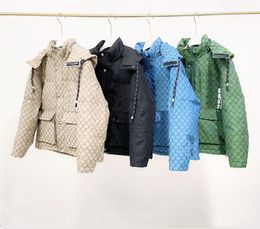 2022 Nouvelles doudounes hommes femmes manteau d'hiver simple mode lettre impression doudoune confortable extérieur chaud Parka décontracté couple multicolore vêtements kaki