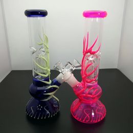 ensemble de narguilé bongs en verre épaissi en verre de couleur lumineuse