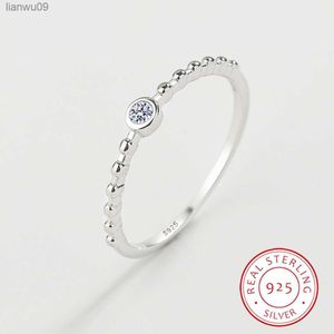 2022 Nieuwe Verfijning Ringen Voor Vrouwen Kristallen Echte S925 Zilveren Zirkoon Eenvoudige Diamanten Bruiloft Vinger Engagement Gift Sieraden L230704