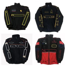 2022 Nieuwe F1 Formule 1-racejas Herfst en winter Volledig geborduurd logo Katoenen kleding Spot 2737