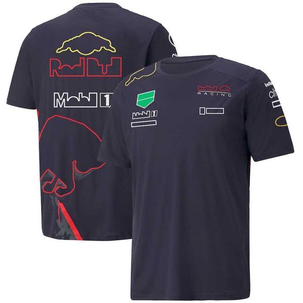 2022 Nouveau T-shirt F1 Formule 1 Costume de course Ventils de voiture Casual Breathable Colures Custom Team Men T-shirts Jersey Summer Tops secs rapides