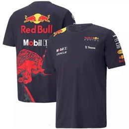 2022 Nouvelle équipe F1 pour enfants saison rouge Sports extrêmes spectateur T-shirt Bull garçons filles en plein air respirant manches courtes 253Q