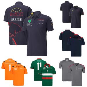 2022 Nieuwe F1 Team Poloshirts Teamlogo Korte mouwen Formule 1-coureur Dezelfde stijl T-shirt F1 Fans T-shirts Motorsport Oversized tops voor heren Op maat